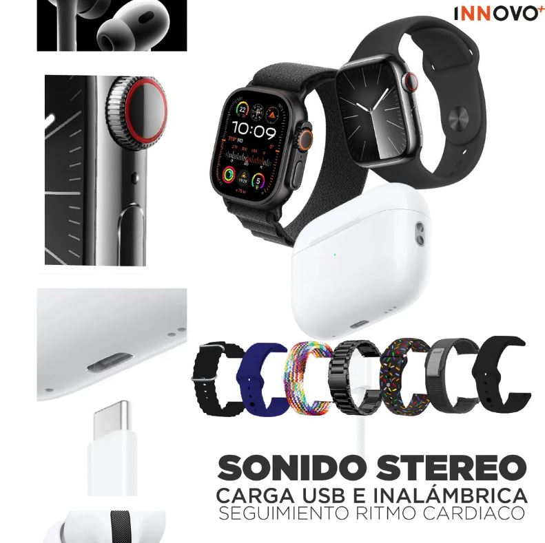Combo Smartwatch Ultra 12 en 1